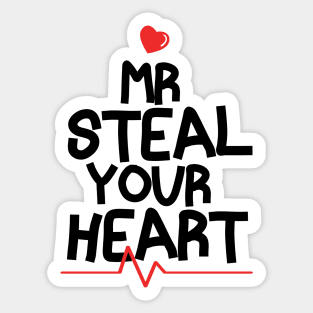 Mr Steal Your Heart Valentines Day Sticker